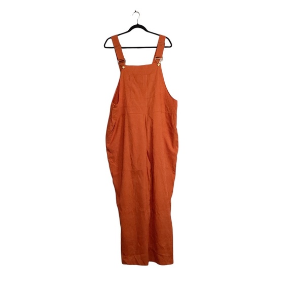 SHEIN Pants - SHEIN overall womens SZ 2XL corduroy orange fall  comfortable long